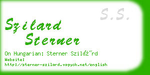 szilard sterner business card